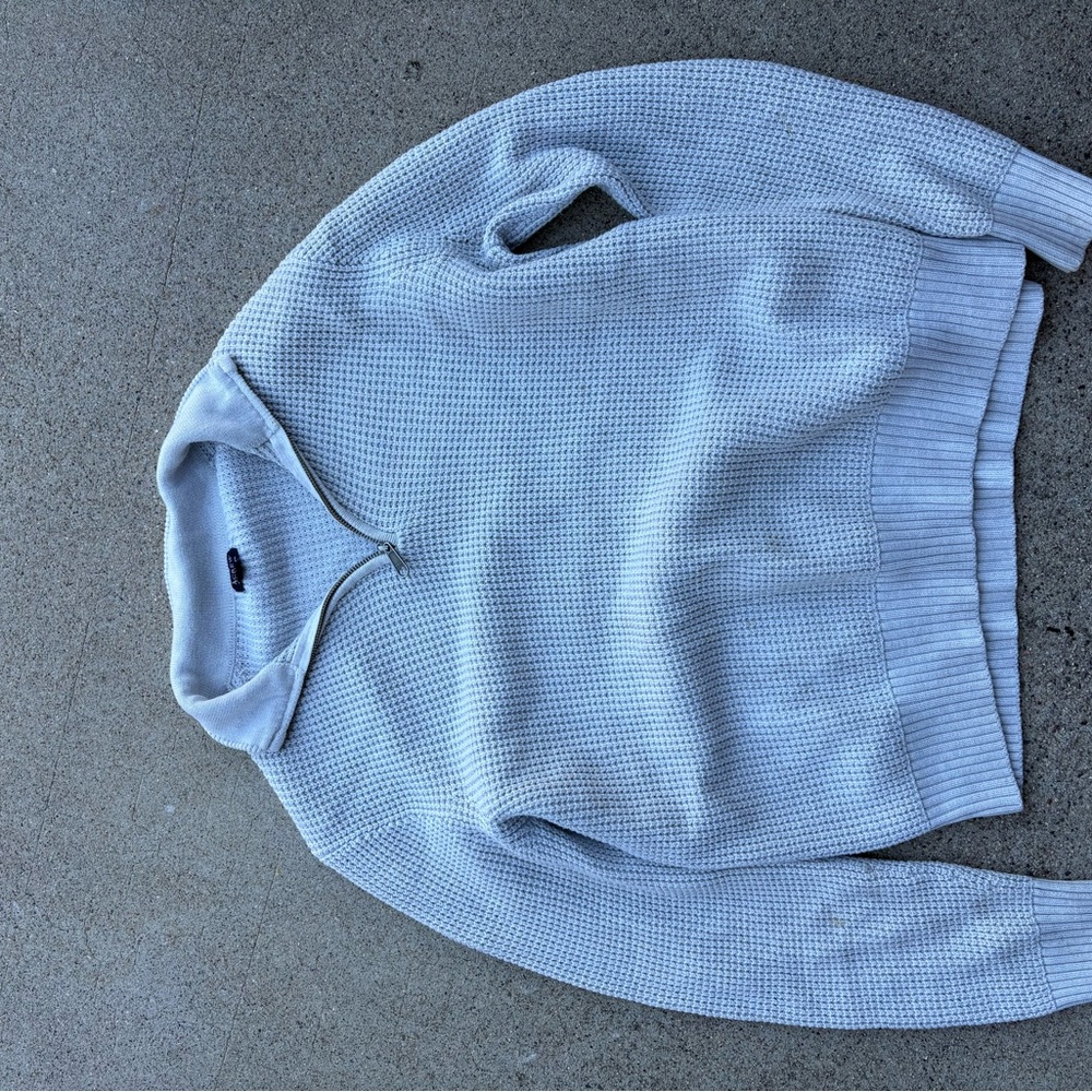 Women’s white j crew small quarter zip